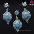 Chine Factory Direct Wholesale Cube Zircon Pendentif Eearring Set